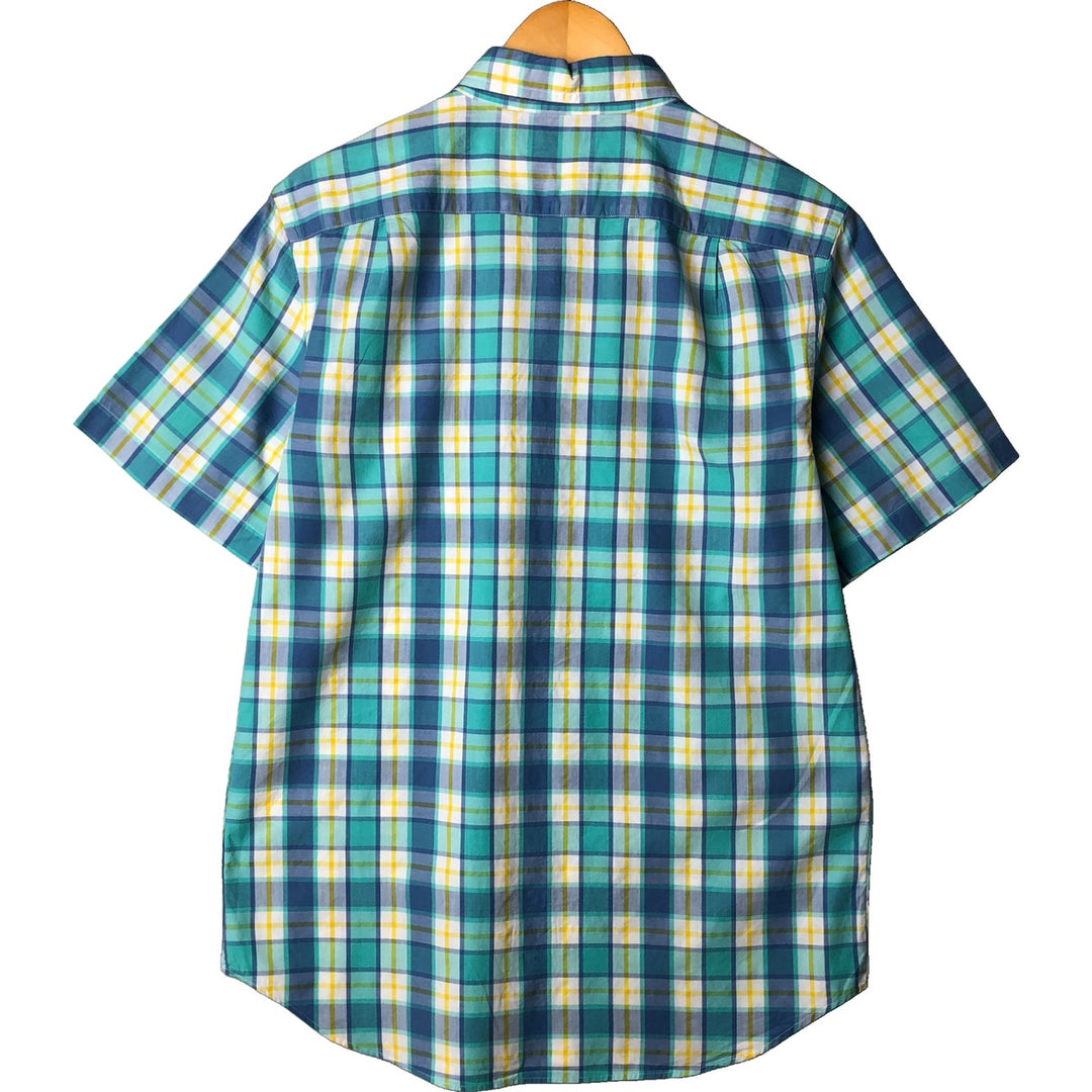00'S NAUTICA Check Pattern Short Sleeve Button Down Shirt Men's S Size cotton white type Vintage Second Hand