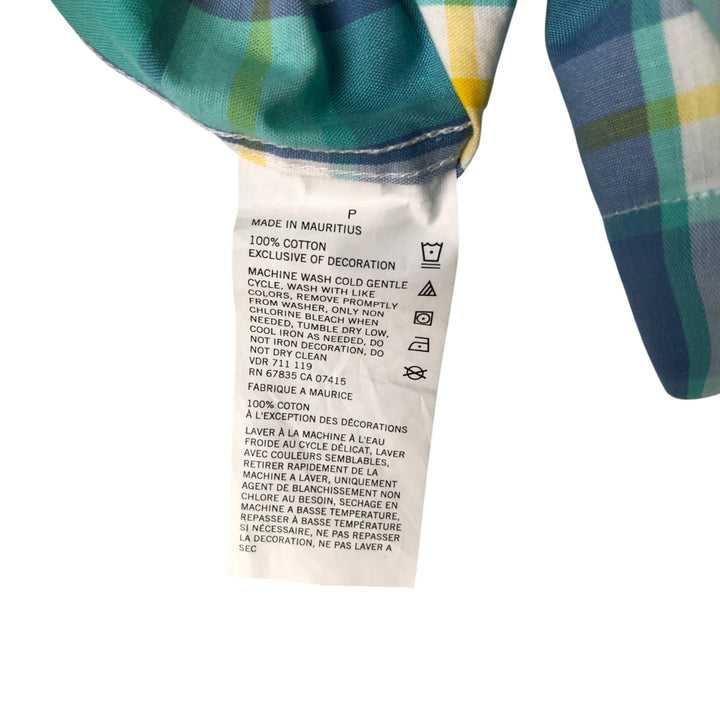 00'S NAUTICA Check Pattern Short Sleeve Button Down Shirt Men's S Size cotton white type Vintage Second Hand