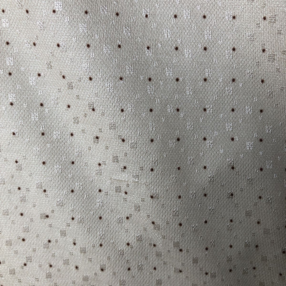 Vintage dot pattern short sleeve open collar box shirt, men's size M unclear Beige type Vintage Second Hand