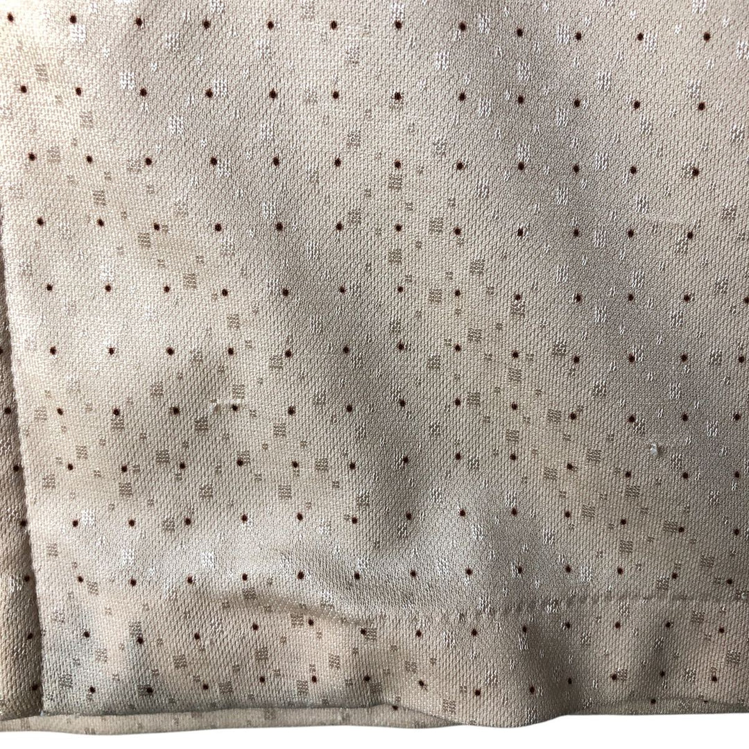 Vintage dot pattern short sleeve open collar box shirt, men's size M unclear Beige type Vintage Second Hand