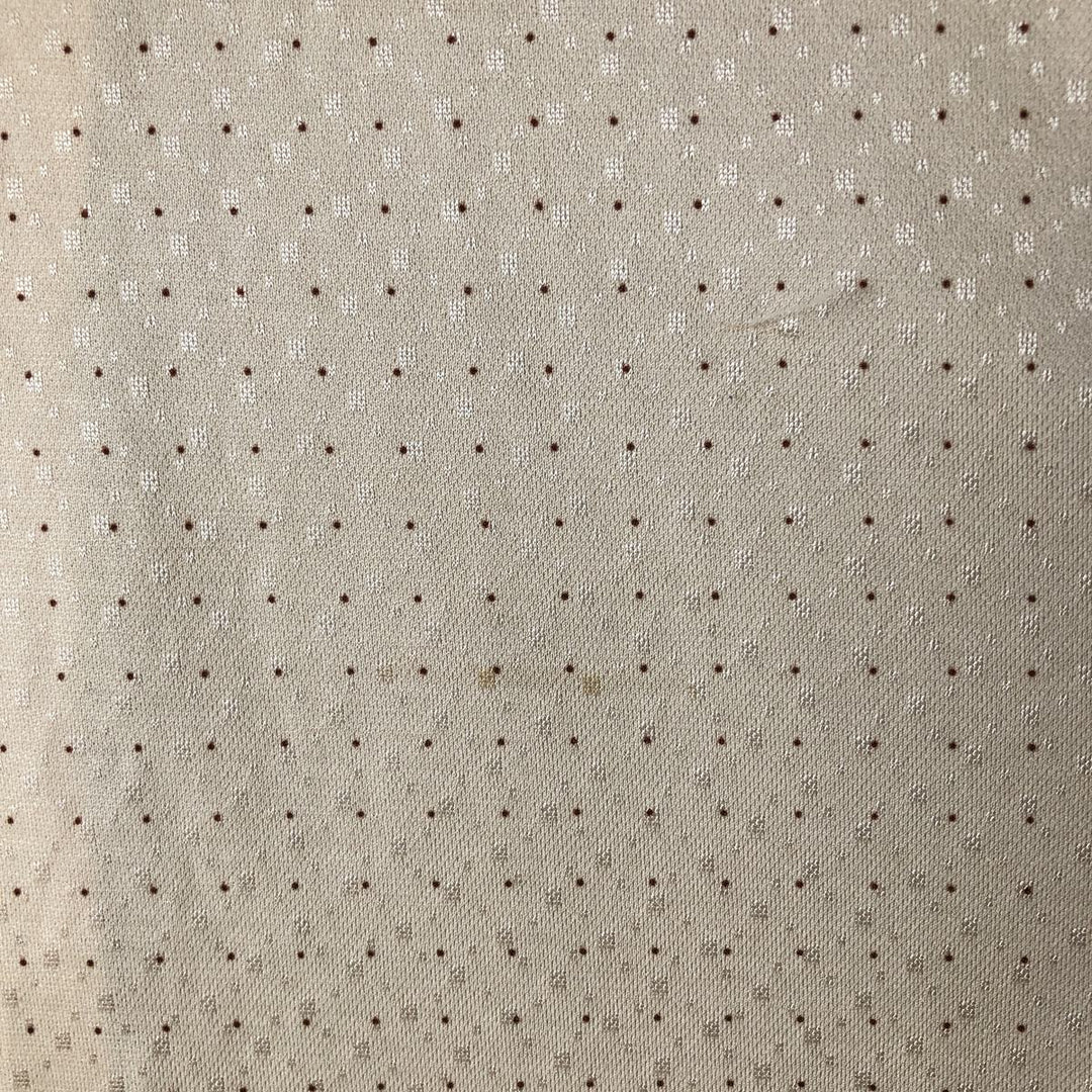 Vintage dot pattern short sleeve open collar box shirt, men's size M unclear Beige type Vintage Second Hand