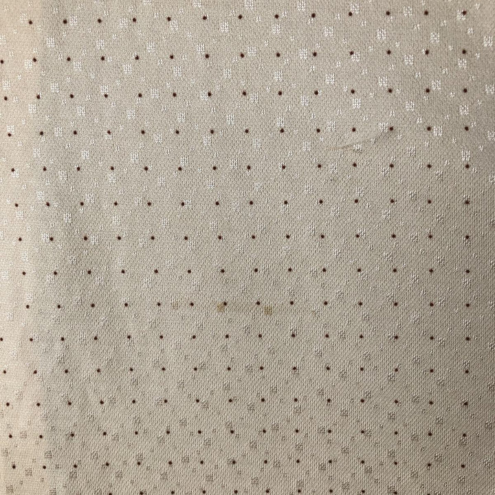 Vintage dot pattern short sleeve open collar box shirt, men's size M unclear Beige type Vintage Second Hand