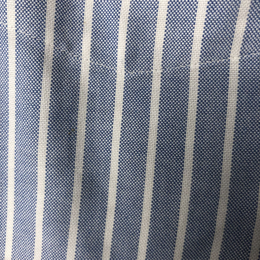 80s-90'S LLBean Long Sleeve Button-Down Striped Shirt Made in USA Men's M Size Vintage cotton blue type Vintage Second Hand