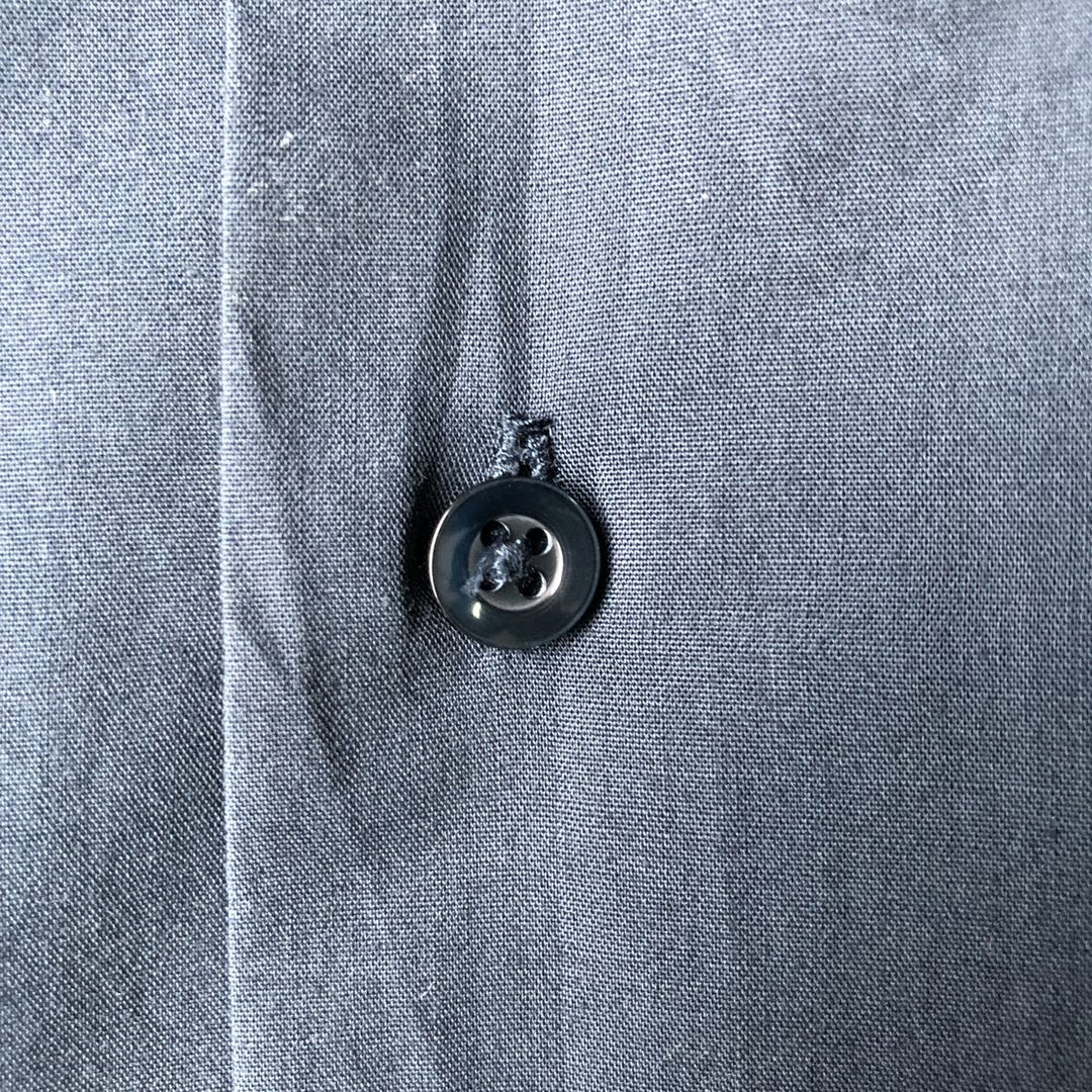 The Havanera Shirt Co. Short Sleeve Open Collar Mexican Shirt, Cuban Shirt, Boxy Shirt, Men's Size XL polyester navy blue type Vintage Second Hand