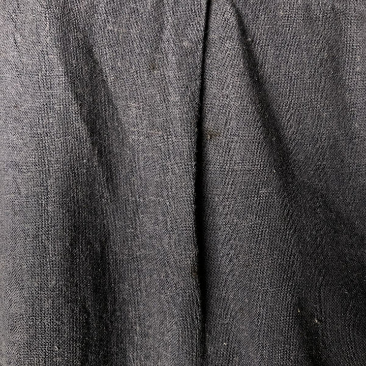 Haggar short-sleeved open-collar linen and rayon box shirt, men's size L linen black type Vintage Second Hand