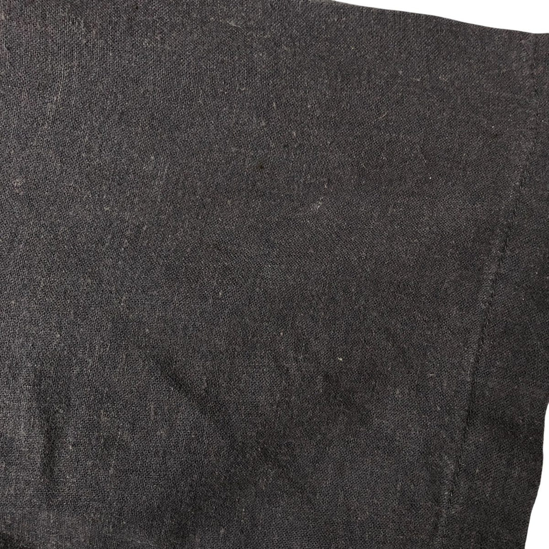 Haggar short-sleeved open-collar linen and rayon box shirt, men's size L linen black type Vintage Second Hand
