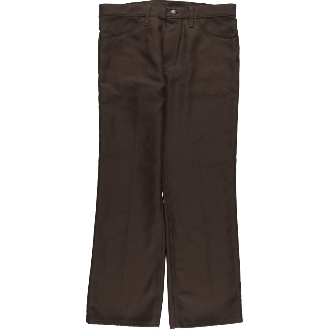 80s-90'S Wrangler Dress Jeans, Slacks, Men's, W34 equivalent, Vintage polyester brown type Vintage Second Hand