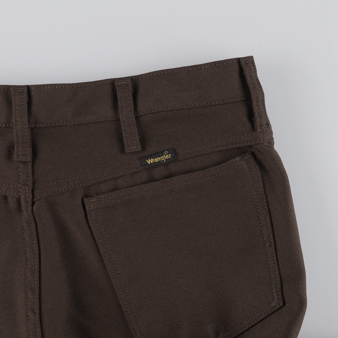 80s-90'S Wrangler Dress Jeans, Slacks, Men's, W34 equivalent, Vintage polyester brown type Vintage Second Hand