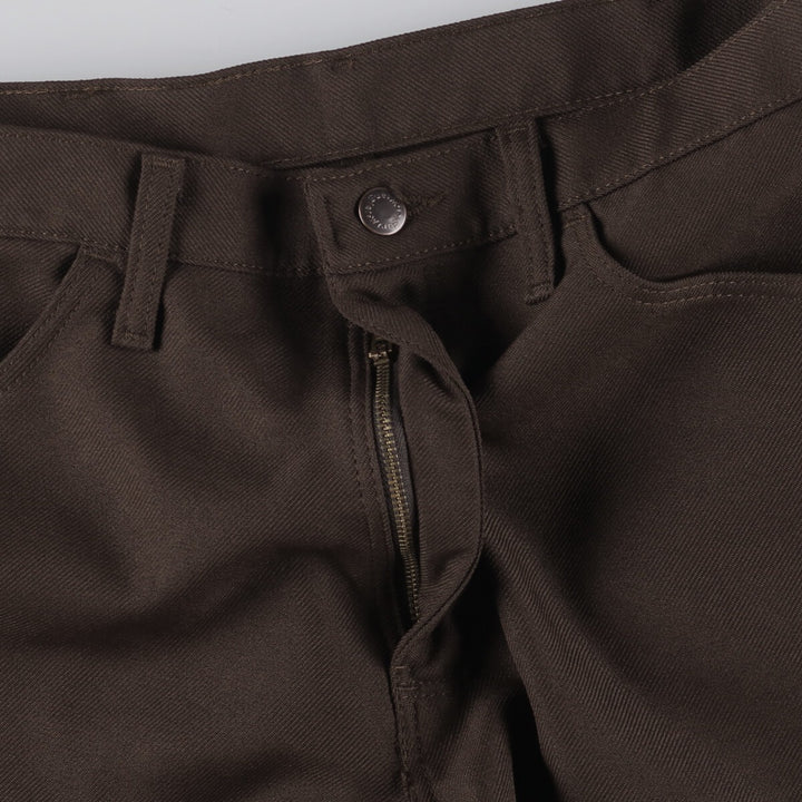 80s-90'S Wrangler Dress Jeans, Slacks, Men's, W34 equivalent, Vintage polyester brown type Vintage Second Hand