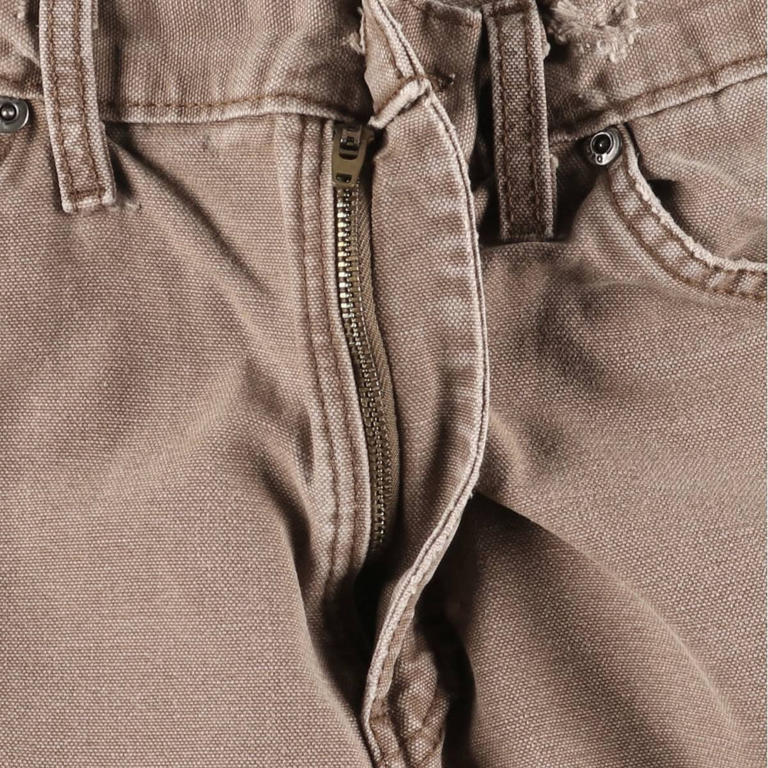 Dickies Relaxed Fit Duck Work Pants, Men's, Size W31 cotton brown type Vintage Second Hand