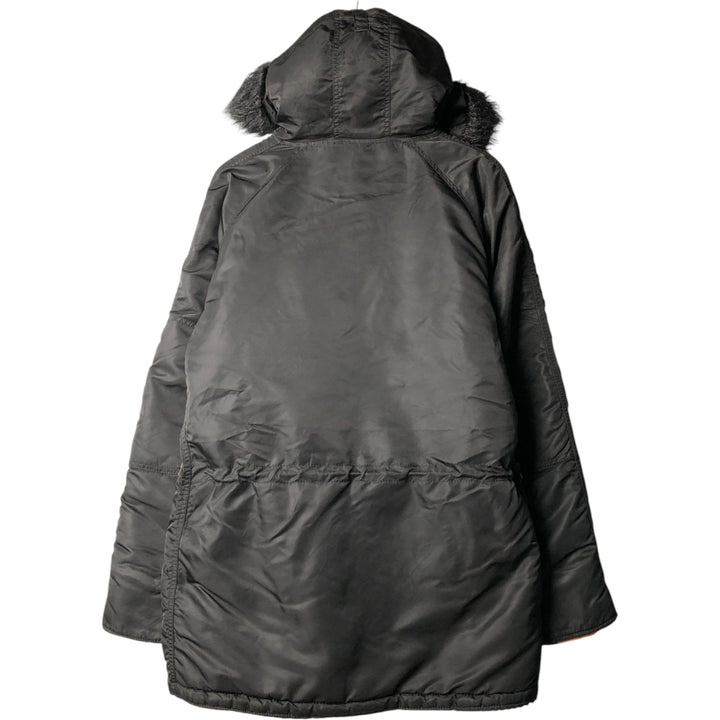 Alpha N-3B Type Padded Military Flight Jacket, Men's Size L Nylon black type Vintage Second Hand