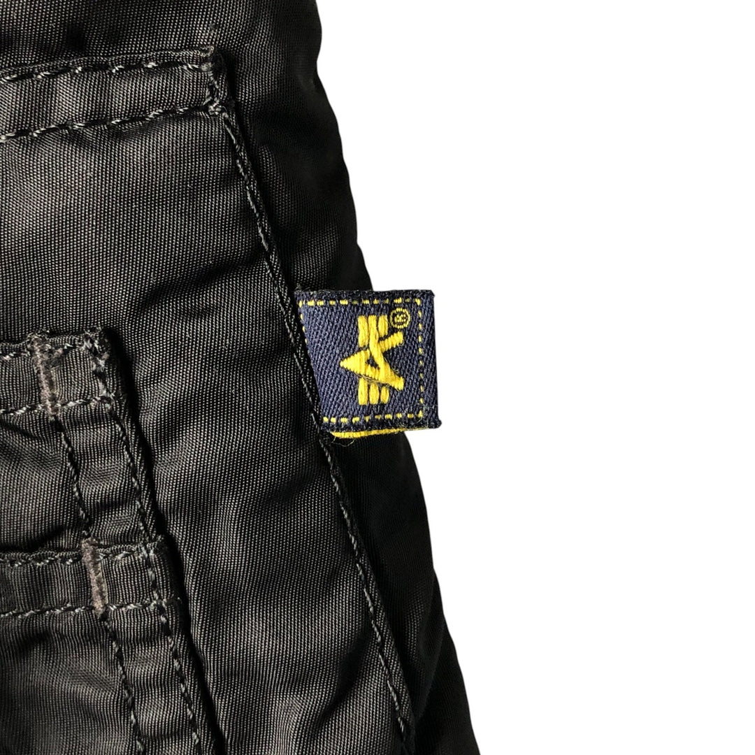 Alpha N-3B Type Padded Military Flight Jacket, Men's Size L Nylon black type Vintage Second Hand