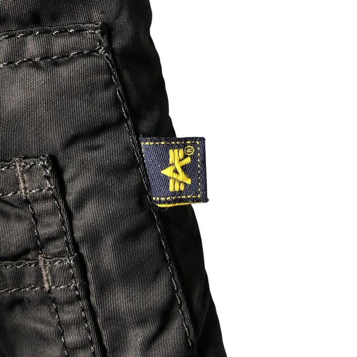 Alpha N-3B Type Padded Military Flight Jacket, Men's Size L Nylon black type Vintage Second Hand