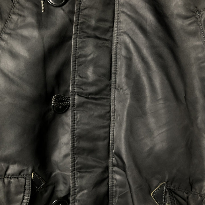 Alpha N-3B Type Padded Military Flight Jacket, Men's Size L Nylon black type Vintage Second Hand