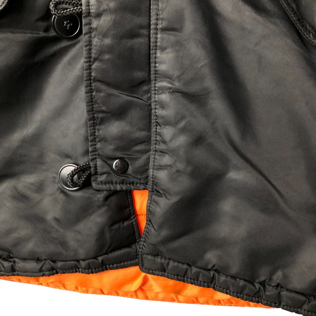 Alpha N-3B Type Padded Military Flight Jacket, Men's Size L Nylon black type Vintage Second Hand