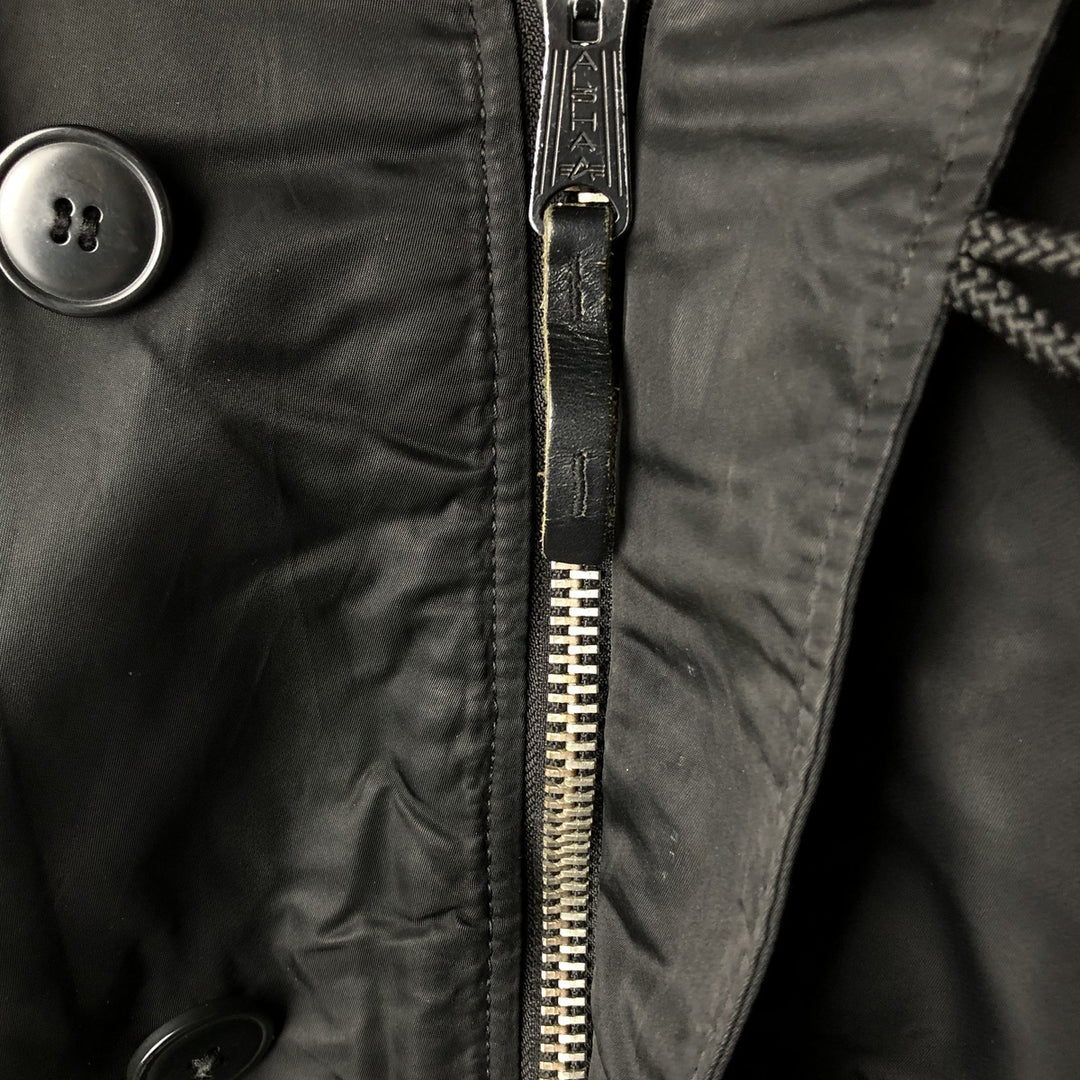 Alpha N-3B Type Padded Military Flight Jacket, Men's Size L Nylon black type Vintage Second Hand