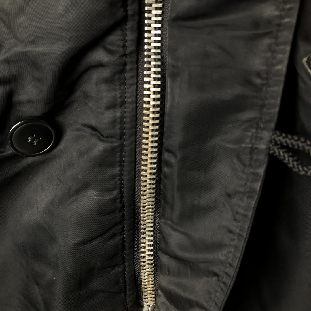 Alpha N-3B Type Padded Military Flight Jacket, Men's Size L Nylon black type Vintage Second Hand