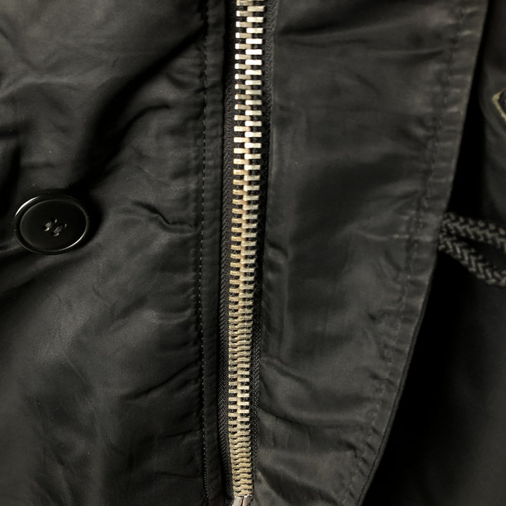 Alpha N-3B Type Padded Military Flight Jacket, Men's Size L Nylon black type Vintage Second Hand