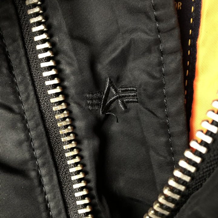 Alpha N-3B Type Padded Military Flight Jacket, Men's Size L Nylon black type Vintage Second Hand