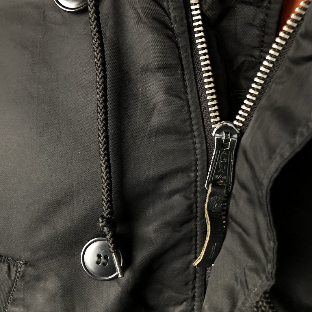 Alpha N-3B Type Padded Military Flight Jacket, Men's Size L Nylon black type Vintage Second Hand