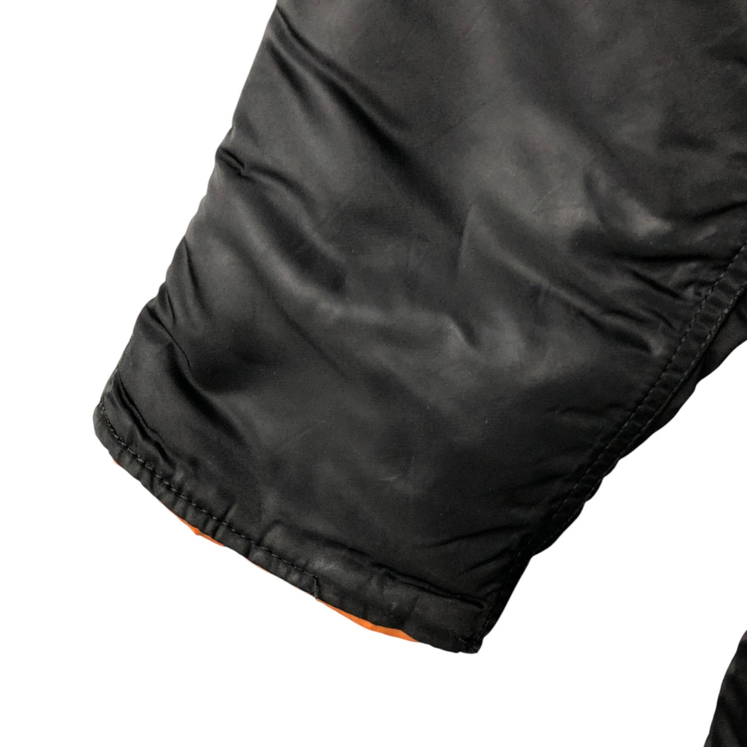 Alpha N-3B Type Padded Military Flight Jacket, Men's Size L Nylon black type Vintage Second Hand