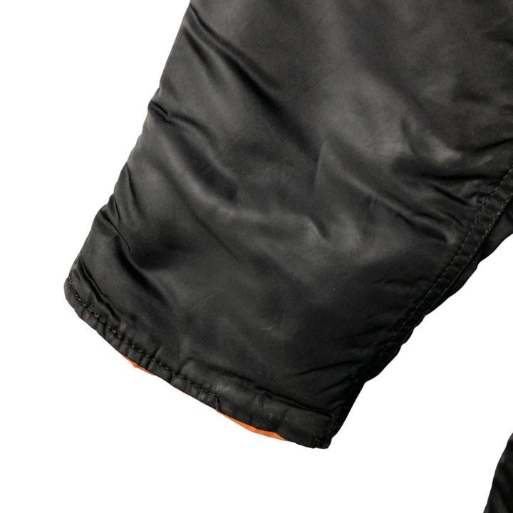 Alpha N-3B Type Padded Military Flight Jacket, Men's Size L Nylon black type Vintage Second Hand