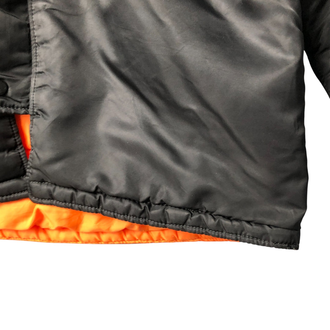 Alpha N-3B Type Padded Military Flight Jacket, Men's Size L Nylon black type Vintage Second Hand