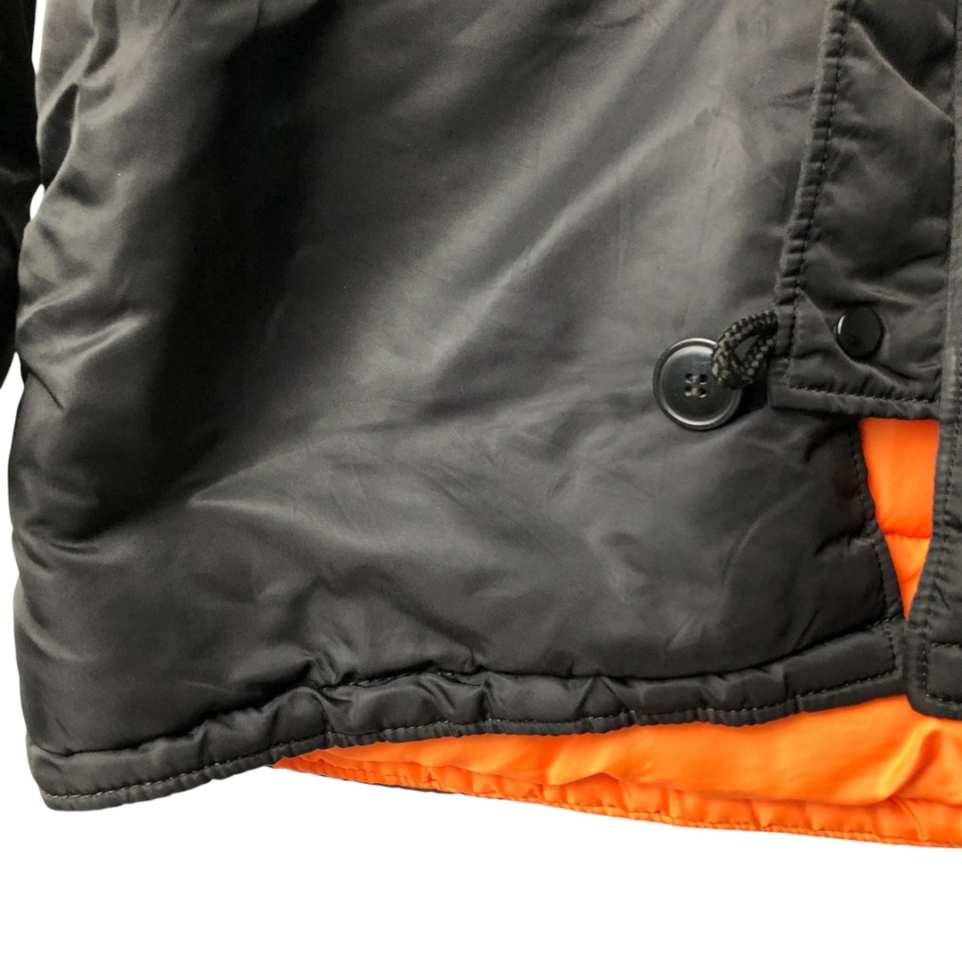 Alpha N-3B Type Padded Military Flight Jacket, Men's Size L Nylon black type Vintage Second Hand