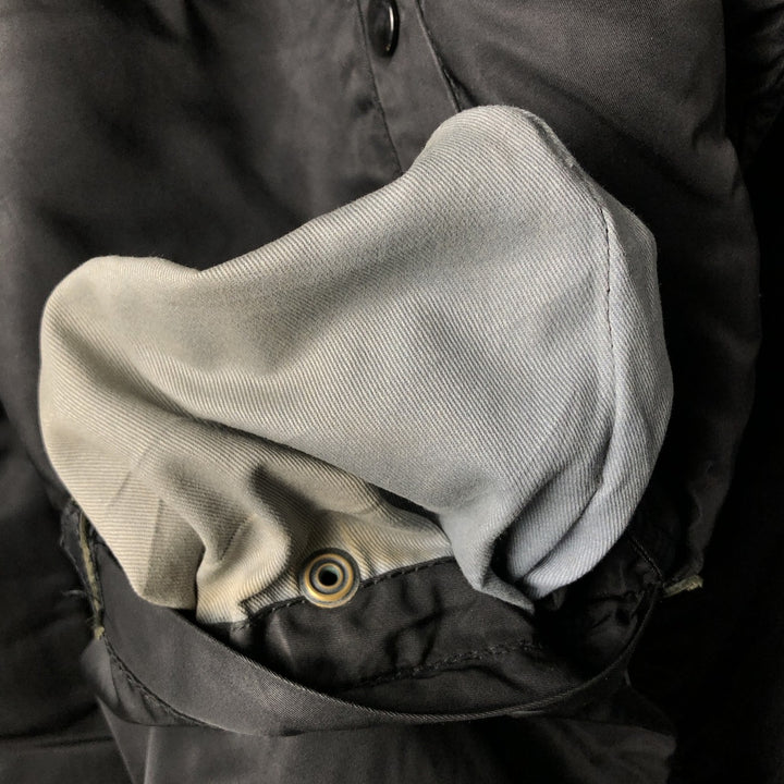 Alpha N-3B Type Padded Military Flight Jacket, Men's Size L Nylon black type Vintage Second Hand