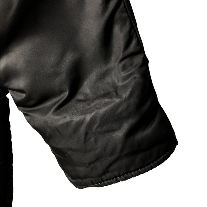 Alpha N-3B Type Padded Military Flight Jacket, Men's Size L Nylon black type Vintage Second Hand