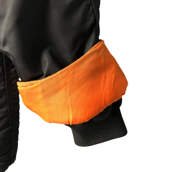 Alpha N-3B Type Padded Military Flight Jacket, Men's Size L Nylon black type Vintage Second Hand