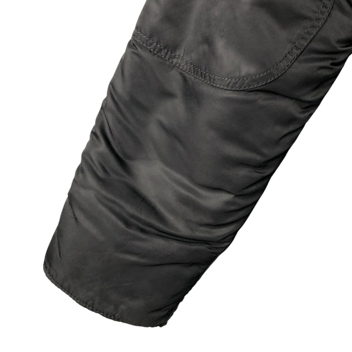 Alpha N-3B Type Padded Military Flight Jacket, Men's Size L Nylon black type Vintage Second Hand