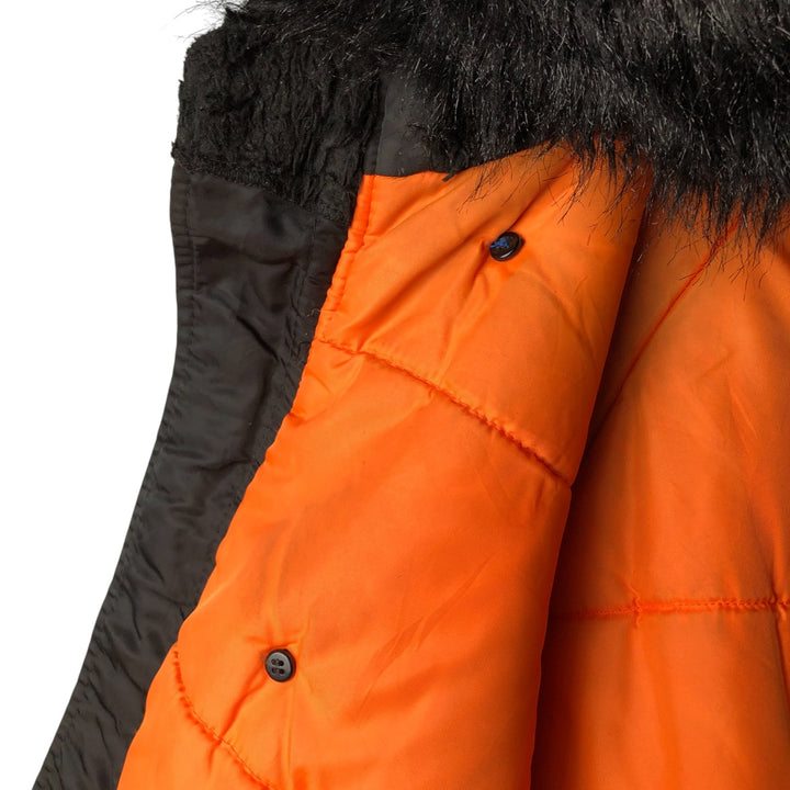 Alpha N-3B Type Padded Military Flight Jacket, Men's Size L Nylon black type Vintage Second Hand