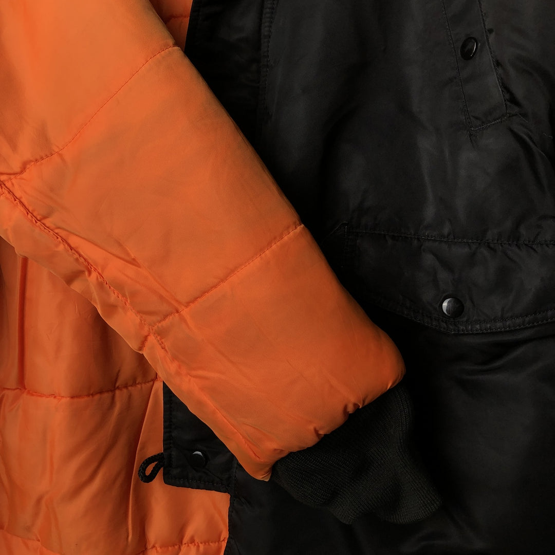 Alpha N-3B Type Padded Military Flight Jacket, Men's Size L Nylon black type Vintage Second Hand