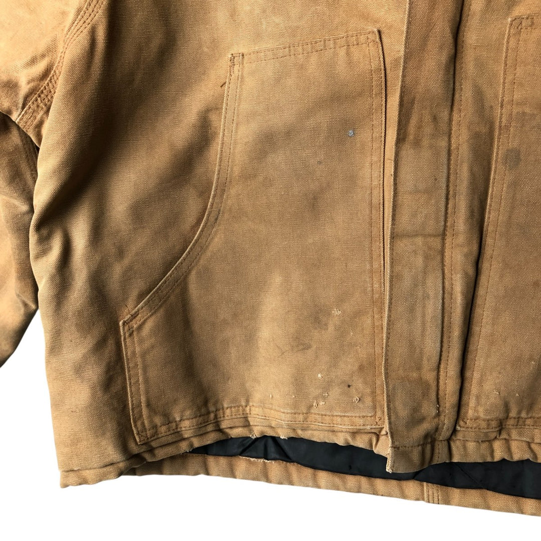 Carhartt Traditional Hooded Duck Work Jacket, Men's XXL unclear Beige type Vintage Second Hand