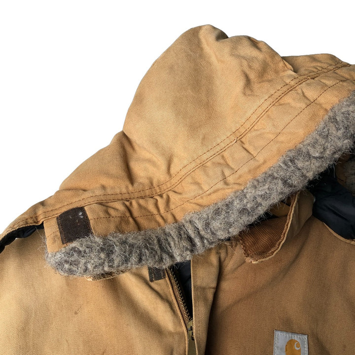 Carhartt Traditional Hooded Duck Work Jacket, Men's XXL unclear Beige type Vintage Second Hand