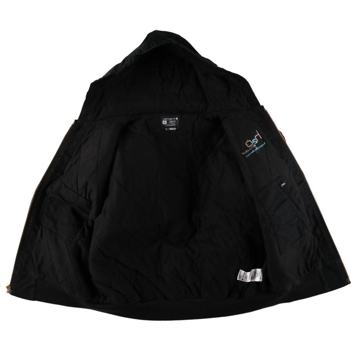 Carhartt Loose Fit Active Jacket with Padded H2O Innovation Advertising Duck Full Zip Hoodie cotton black type Vintage Second Hand