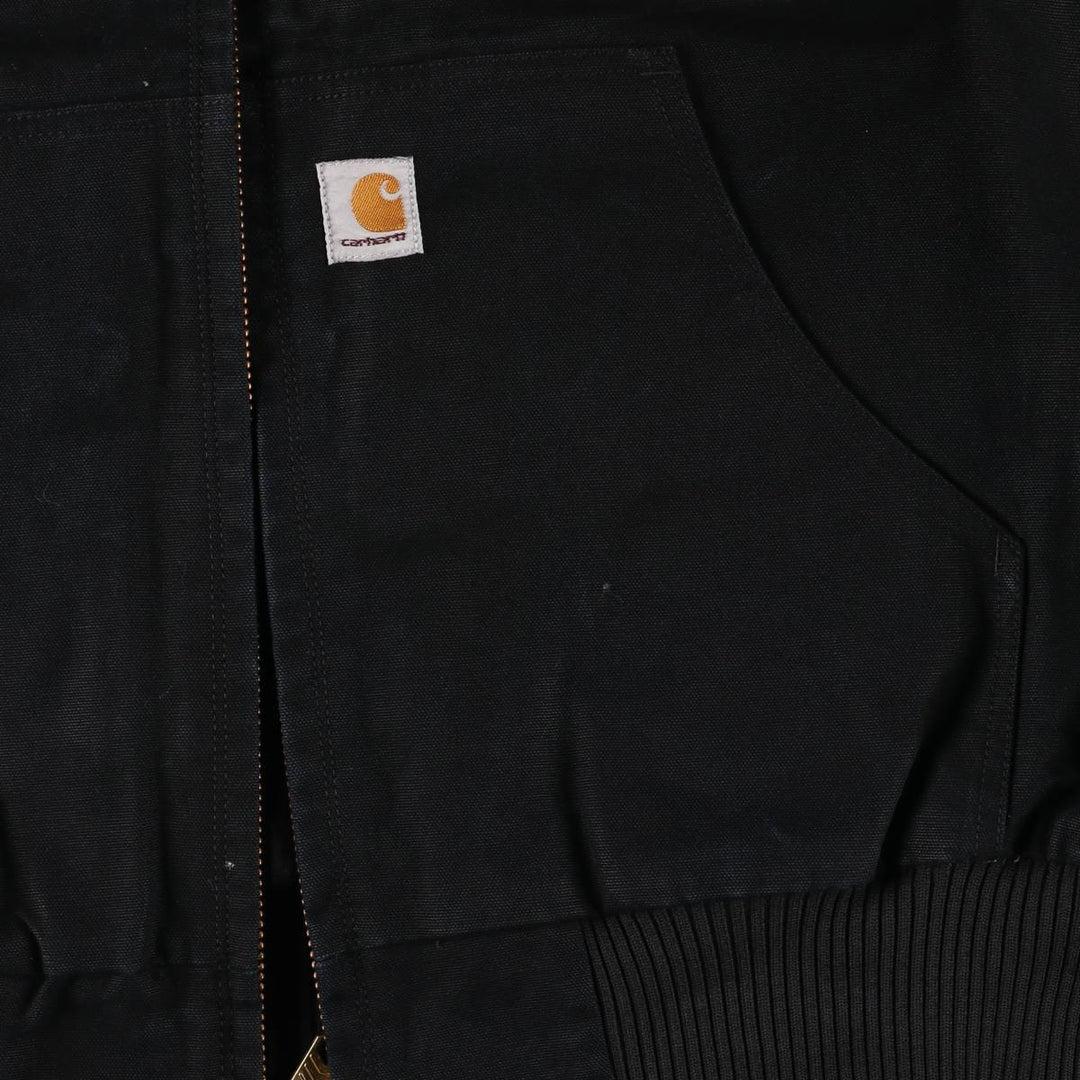 Carhartt Loose Fit Active Jacket with Padded H2O Innovation Advertising Duck Full Zip Hoodie cotton black type Vintage Second Hand