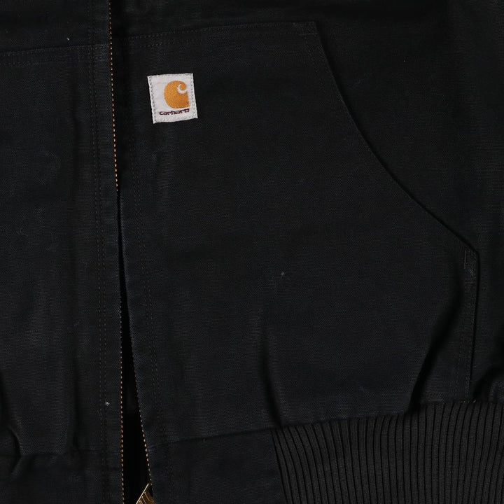 Carhartt Loose Fit Active Jacket with Padded H2O Innovation Advertising Duck Full Zip Hoodie cotton black type Vintage Second Hand