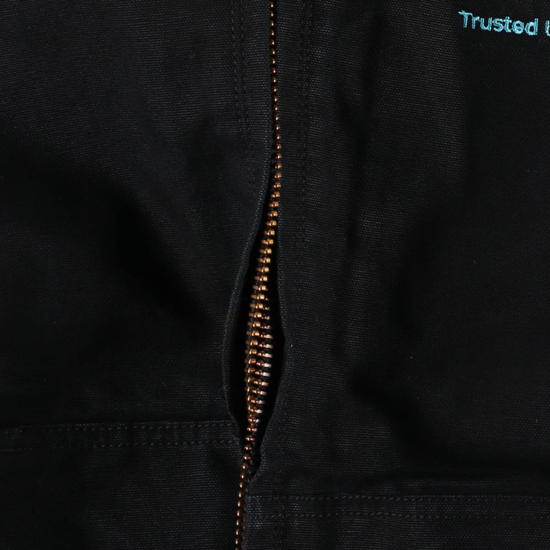 Carhartt Loose Fit Active Jacket with Padded H2O Innovation Advertising Duck Full Zip Hoodie cotton black type Vintage Second Hand