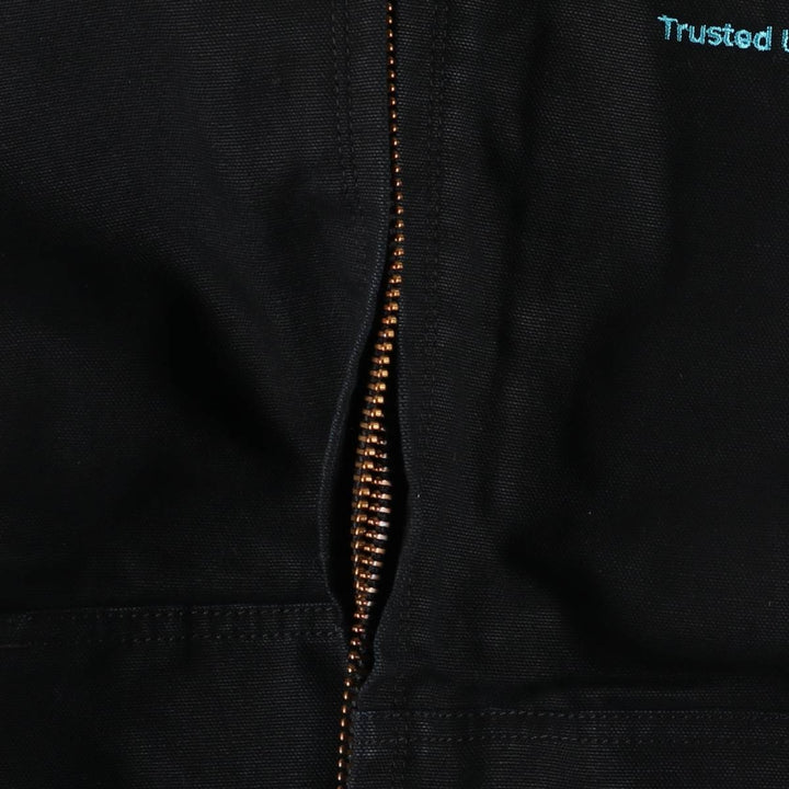 Carhartt Loose Fit Active Jacket with Padded H2O Innovation Advertising Duck Full Zip Hoodie cotton black type Vintage Second Hand