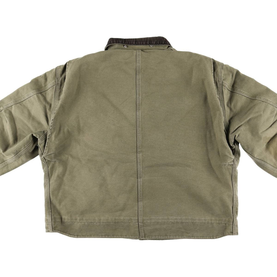 2000'S Carhartt Traditional Padded Duck Work Jacket, Men's XXL cotton Khaki type Vintage Second Hand