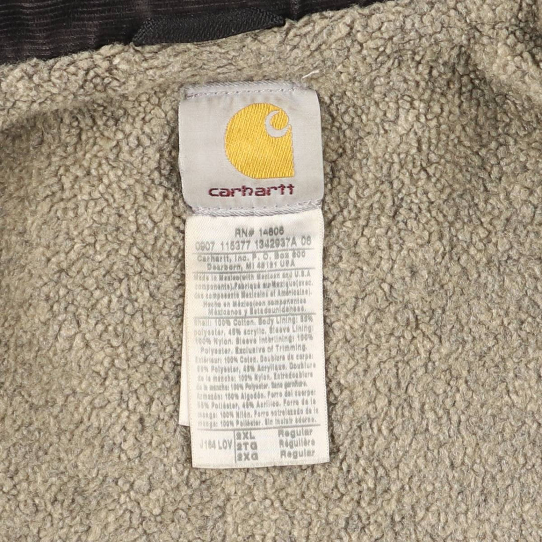 2000'S Carhartt Traditional Padded Duck Work Jacket, Men's XXL cotton Khaki type Vintage Second Hand