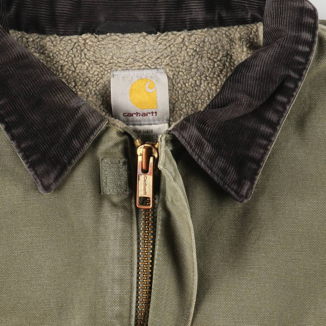 2000'S Carhartt Traditional Padded Duck Work Jacket, Men's XXL cotton Khaki type Vintage Second Hand