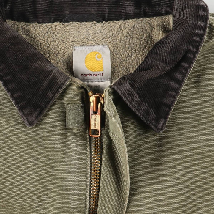 2000'S Carhartt Traditional Padded Duck Work Jacket, Men's XXL cotton Khaki type Vintage Second Hand