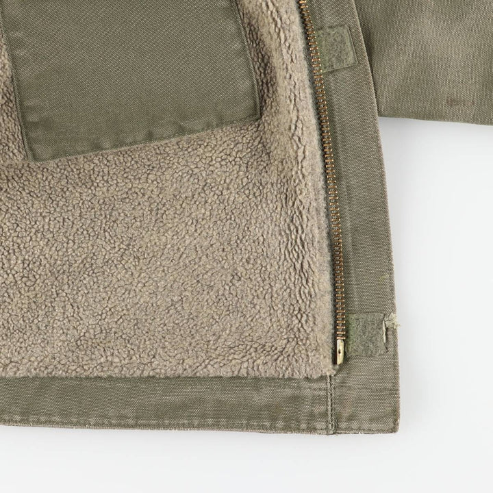2000'S Carhartt Traditional Padded Duck Work Jacket, Men's XXL cotton Khaki type Vintage Second Hand