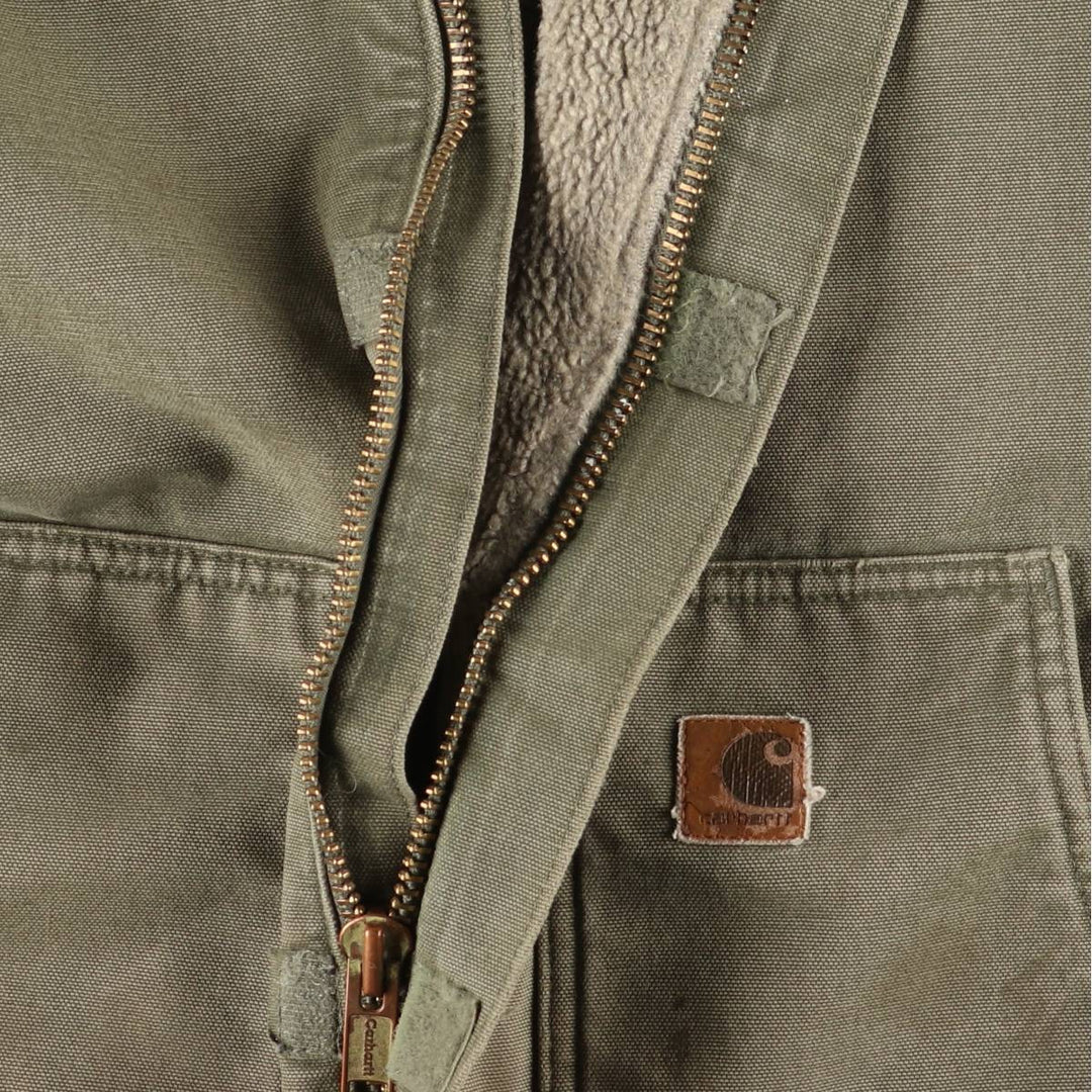 2000'S Carhartt Traditional Padded Duck Work Jacket, Men's XXL cotton Khaki type Vintage Second Hand