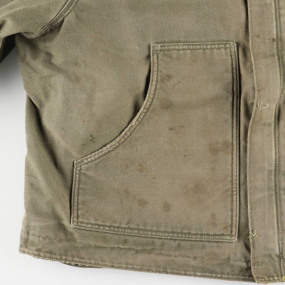 2000'S Carhartt Traditional Padded Duck Work Jacket, Men's XXL cotton Khaki type Vintage Second Hand