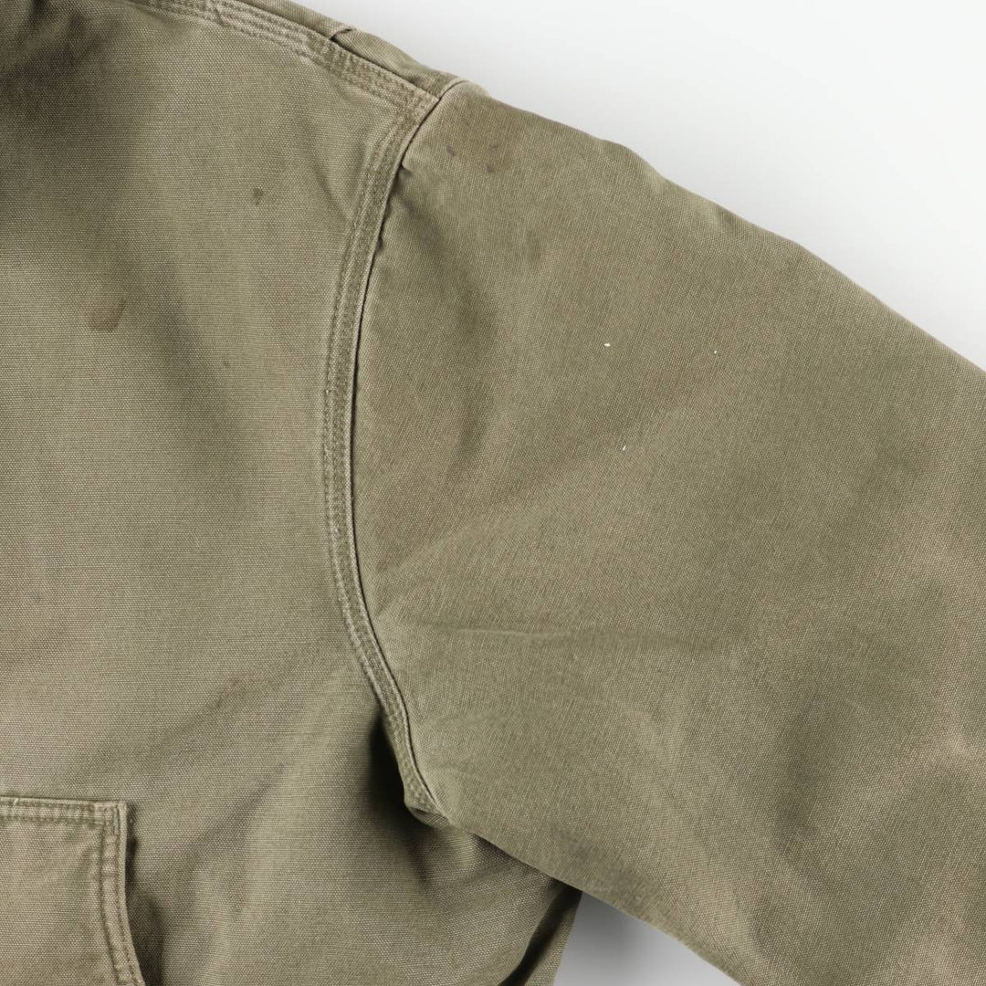 2000'S Carhartt Traditional Padded Duck Work Jacket, Men's XXL cotton Khaki type Vintage Second Hand