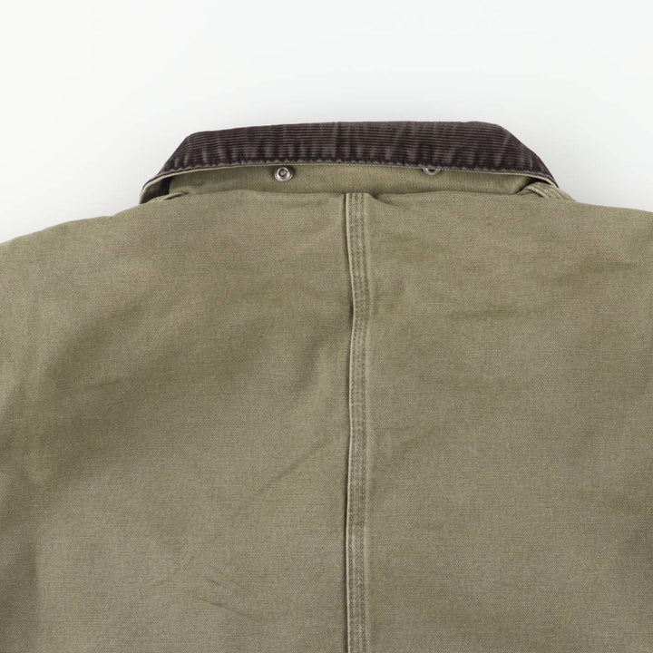 2000'S Carhartt Traditional Padded Duck Work Jacket, Men's XXL cotton Khaki type Vintage Second Hand